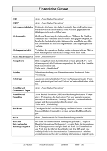 Finanzkrise Glossar