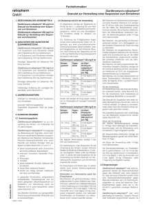 Clarithromycin-ratiopharm® Granulat zur Herstellung einer