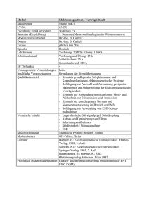 Modul Elektromagnetische Verträglichkeit Studiengang Master MKT