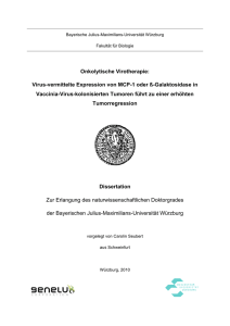 Onkolytische Virotherapie: Virus-vermittelte Expression von MCP