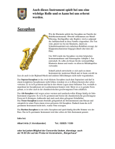 Saxophon - Musikverein Uedem
