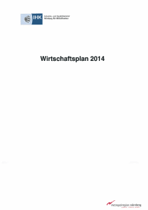 Wirtschaftsplan 2014 - IHK Nürnberg für Mittelfranken