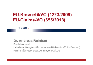 EU-KosmetikVO - meyer.rechtsanwälte