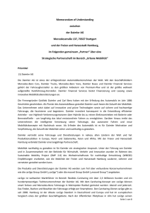 Memorandum of Understanding Daimler AG