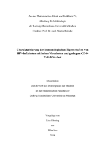 Charakterisierung der immunologischen Eigenschaften von HIV