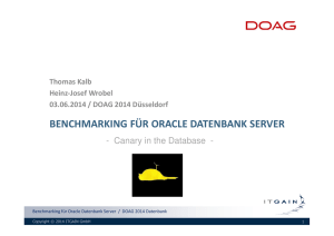 benchmarking für oracle datenbank server