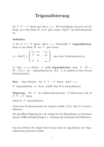 Trigonalisierung - Mathematics TU Graz
