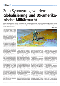 Zum Synonym geworden: Globalisierung und US-amerika