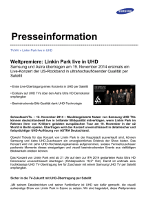 Weltpremiere: Linkin Park live in UHD