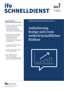 Gemeinschaftsdiagnose Frühjahr 2017: Aufschwung festigt sich trotz