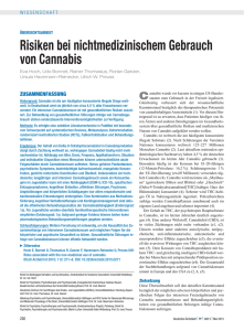 Risiken bei nichtmedizinischem Gebrauch von Cannabis