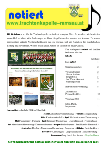 Notiert 2014 - Trachtenkapelle Ramsau