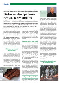 Diabetes, die Epidemie des 21. Jahrhunderts