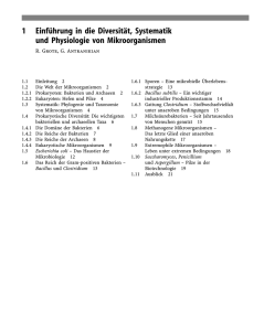 1 Einführung in die Diversität, Systematik und Physiologie