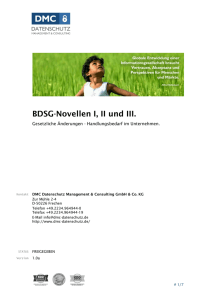 BDSG-Novellen I, II und III - DMC Datenschutz Management