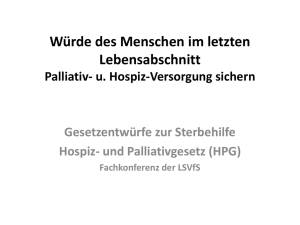 Hospiz- und Palliativgesetz HPG - LandesSeniorenVertretung für