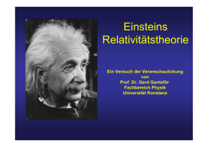 Einstein`s Relativitätstheorie