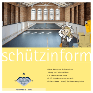 Newsletter 2 - Heinrich Schütz Konservatorium Dresden