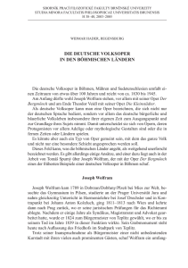 Die Deutsche Volksoper in Den böhmischen länDern