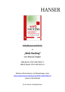 Inhaltsverzeichnis „Web Hacking“