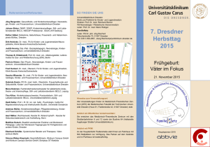 Flyer Herbsttag 2015 - Universit&auml;tsklinikum Carl Gustav Carus