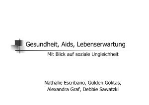 Gesundheit, Aids, Lebenserwartung