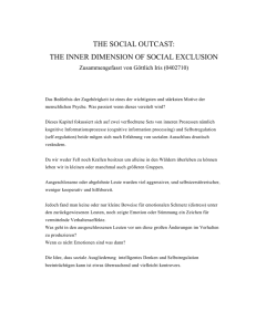 the social outcast: the inner dimension of social exclusion