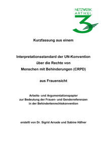 Kurzfassung aus einem Interpretationsstandard der UN