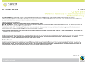 FLO-CERT GmbH Öffentliches Verzeichnis der Konformitätskriterien