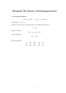 Beispiele für lineare Gleichungssysteme