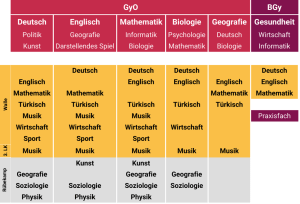 Deutsch Englisch Mathematik Biologie Geografie Gesundheit GyO