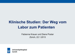 Präsentation von Fabienne Krauer und Dr. med. Diane