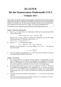 Staatsexamensklausur L2/L5 Frühjahr 2013