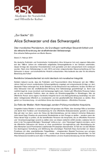 Alice Schwarzer und das Schwarzgeld.