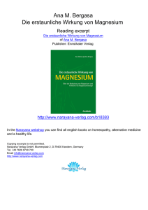 Ana M. Bergasa Die erstaunliche Wirkung von Magnesium