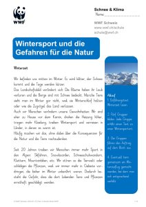 Wintersport und die Gefahren für die Natur