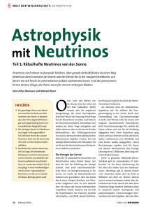 Astrophysik mit Neutrinos - Spektrum der Wissenschaft