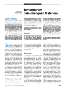 Tumormarker beim malignen Melanom