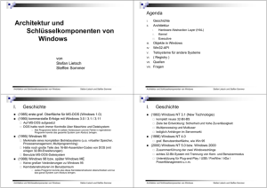 Architektur und Schlüsselkomponenten von Windows