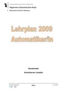 Automatiker 09 - Allgemeine Gewerbeschule Basel