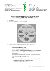 Klassische Homöopathie bei Krebserkrankungen