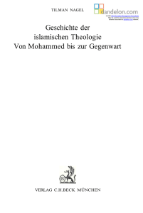 Geschichte der islamischen Theologie Von Mohammed bis zur