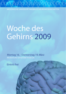 Woche des Gehirns 2009 - Medizinische Universität Innsbruck