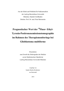 Prognostischer Wert der 18Fluor - Elektronische Dissertationen der