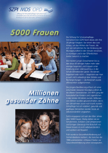 Broschüre 5000 Frauen, Millionen gesunder Zähne