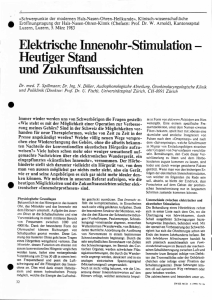 Spillmann T, Dillier N (1984) Elektrische Innenohrstimulation