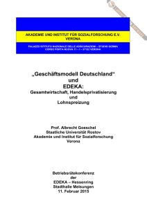 Text des Vortrags und Tischvorlage von Prof. Albrecht Goeschel