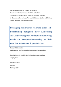 Befragung von Paaren während einer IVF