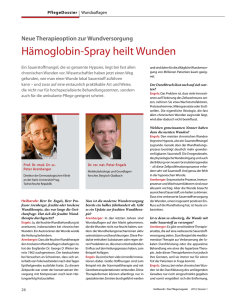 Hämoglobin-Spray heilt Wunden