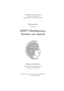 SWIFFT-Modifikationen, Korrektur von Operm5 - CDC